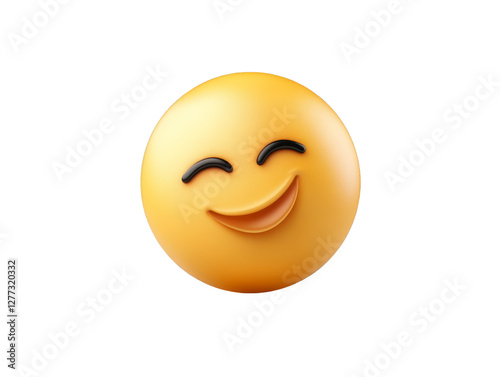 Happy 3D Smiley Face Icon photo