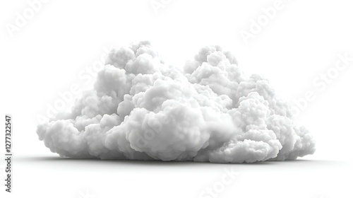 Isolated cloud cluster on white background photo