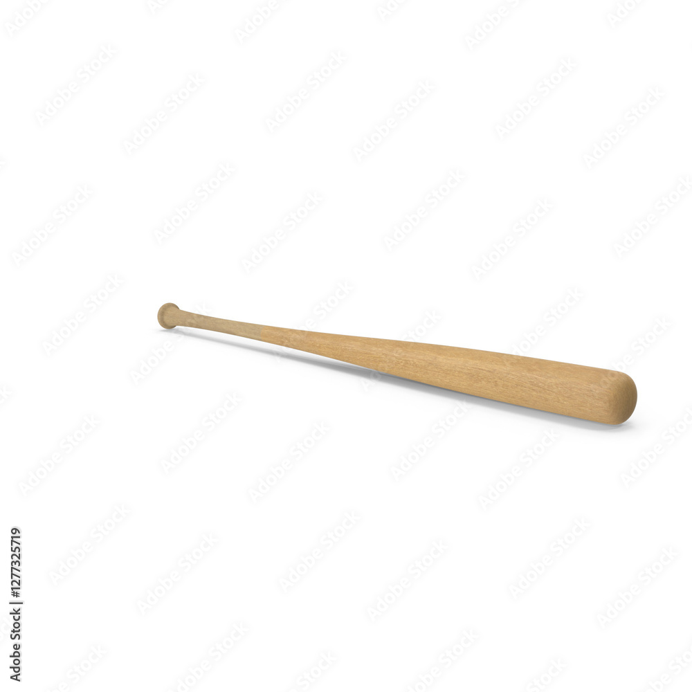 3d Render Isolated Baseball Bat Angle 2 3d Render Isolated Baseball Bat Angle 2
