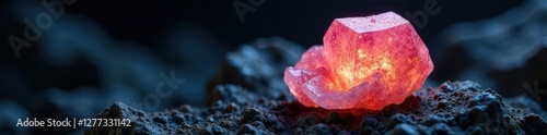 Dark background highlighting the clarity of an aragonite crystal, formations, geology