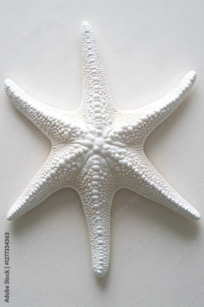 Isolated white starfish on plain background Isolated white starfish on plain background