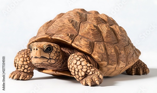 Carved Tortoise Sculpture, Studio Shot photo