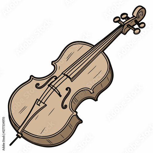 Cello silhouette vector illustration