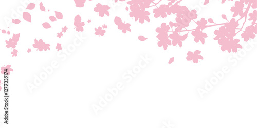 桜　和紙　模様　背景　