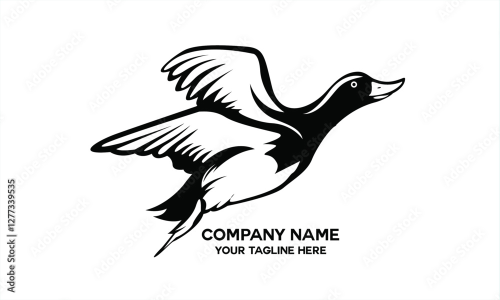 Fototapeta premium flying goose illustration