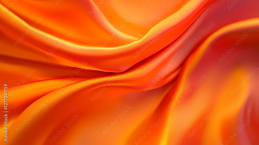 Orange Silk Folds: Flowing Elegance in Soft Hues Orange Silk Folds: Flowing Elegance in Soft Hues