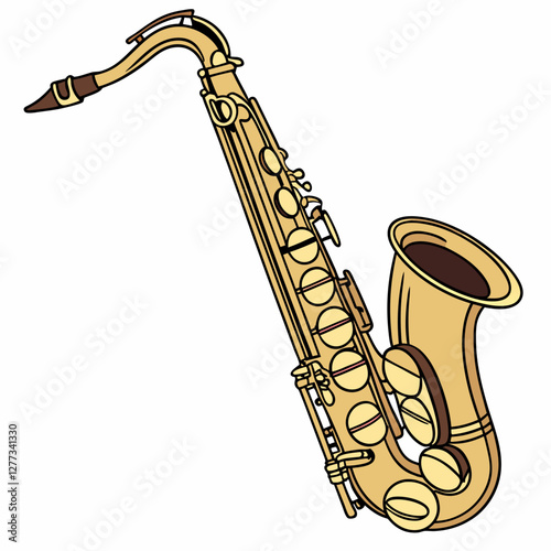 Saxophone silhouette vector illustration