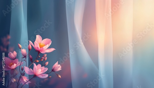 abstract background with flowers