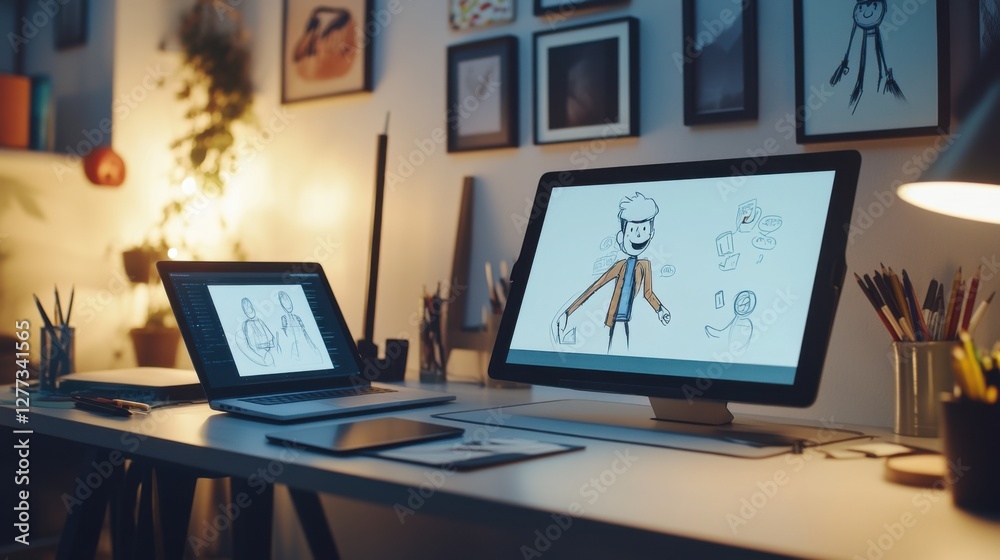 Video generation for an animated explainer video in a creative studio. Featuring innovation and design