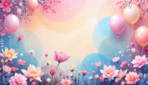 spring background with flowers