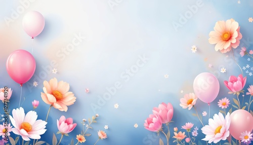 spring background with flowers