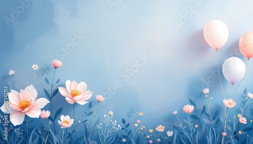 spring background with flowers