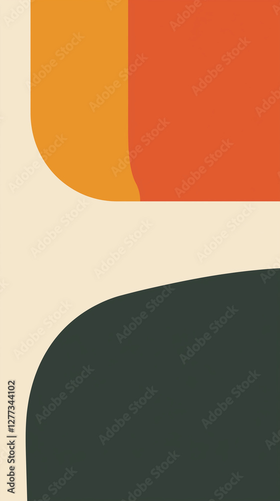 Minimalist background of dramatic shapes vertical