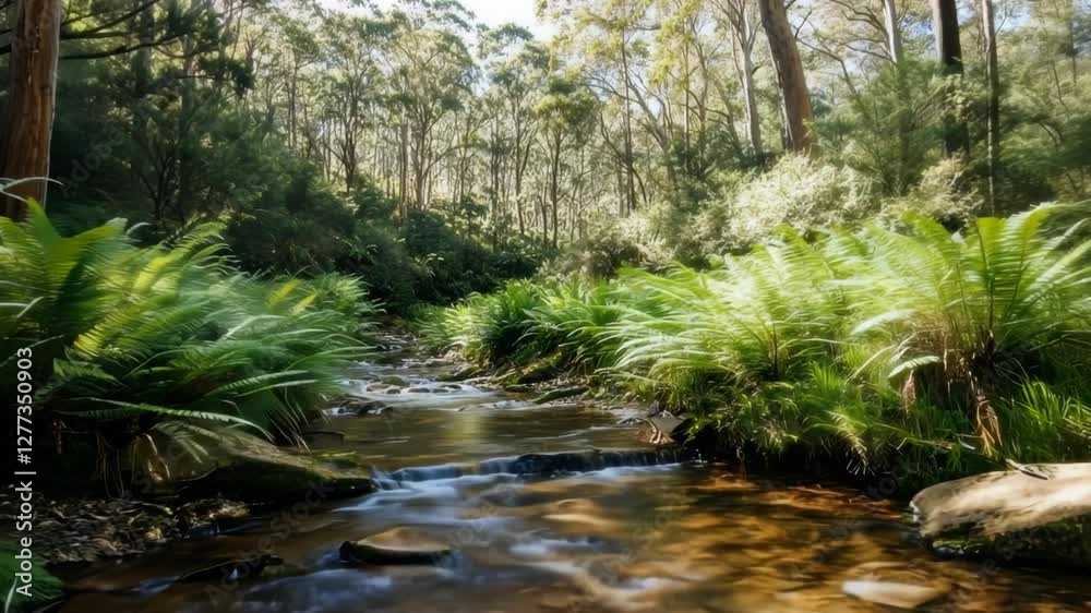 Serene Forest Stream: A Tranquil Escape into Nature's Embrace Serene Forest Stream: A Tranquil Escape into Nature's Embrace