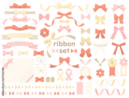 いろいろなリボンのイラストセット　
