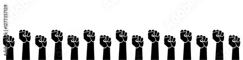 fists background vector representing unity, protest, activism, strength, revolution, and solidarity. Perfect for social movements, awareness campaigns, equality and human rights