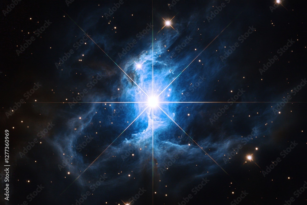 Cosmic Nebula, Starburst in Deep Space Cosmic Nebula, Starburst in Deep Space