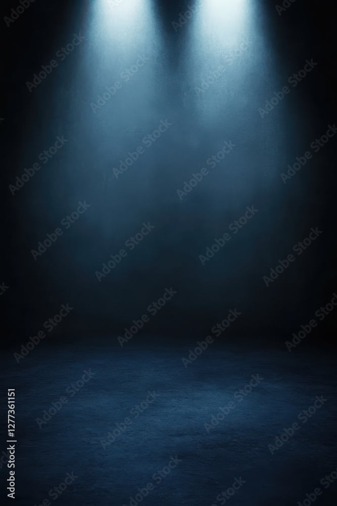 Midnight blue background with smooth texture and blurred white spotlight Midnight blue background with smooth texture and blurred white spotlight