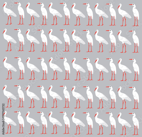 two stork as a pattern background