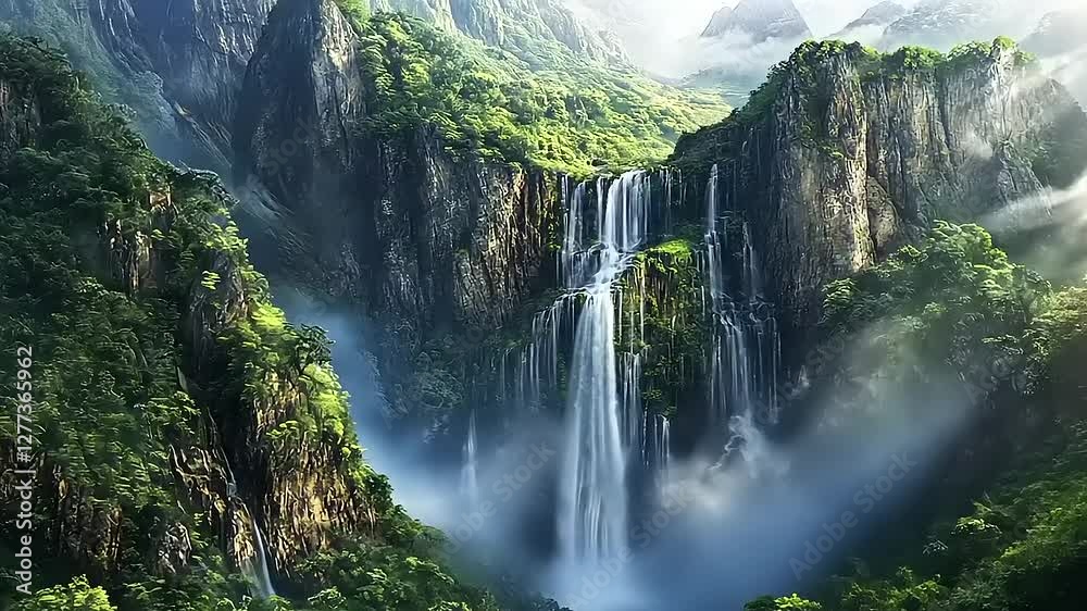 waterfall in yosemite national park