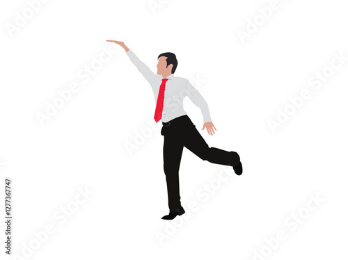 business man jumping