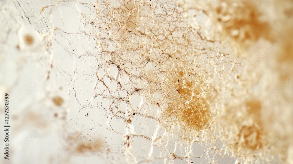 Aging cells viewed under a microscope in a clean lab. Featuring the breakdown of biological systems due to aging Aging cells viewed under a microscope in a clean lab. Featuring the breakdown of biological systems due to aging