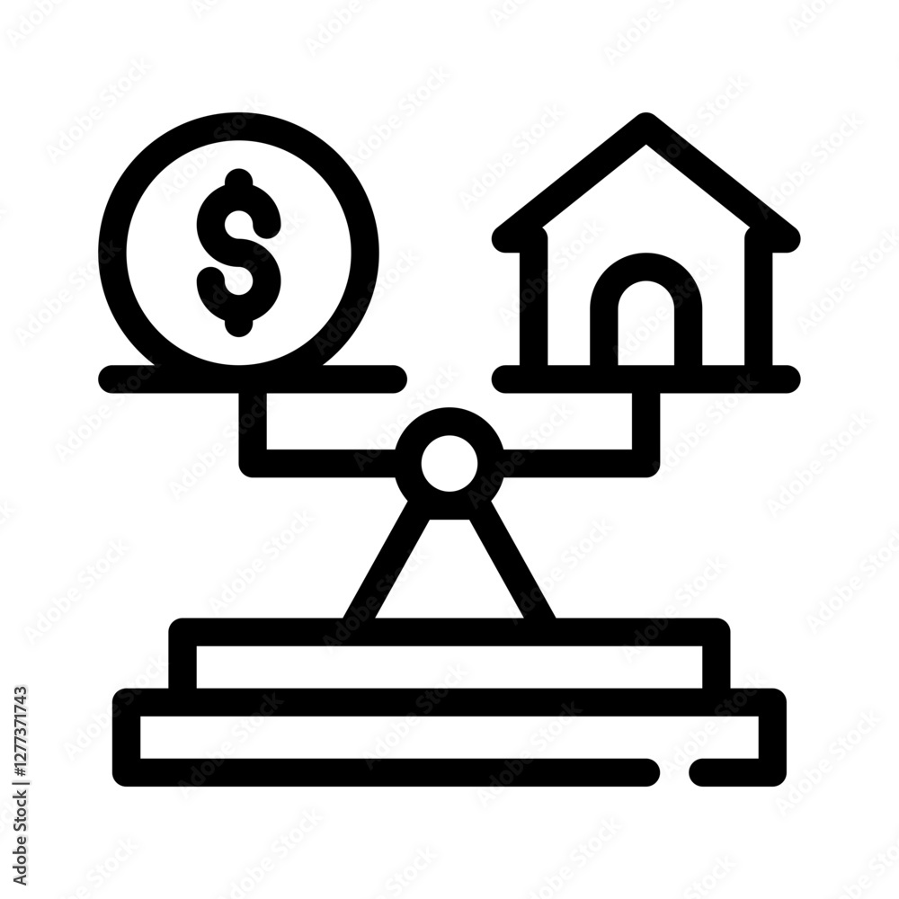 Stability coin and house depict financial balance. Ideal for finance, investments, real estate concepts, and illustrating the concept of balance. Stability coin and house depict financial balance. Ideal for finance, investments, real estate concepts, and illustrating the concept of balance.