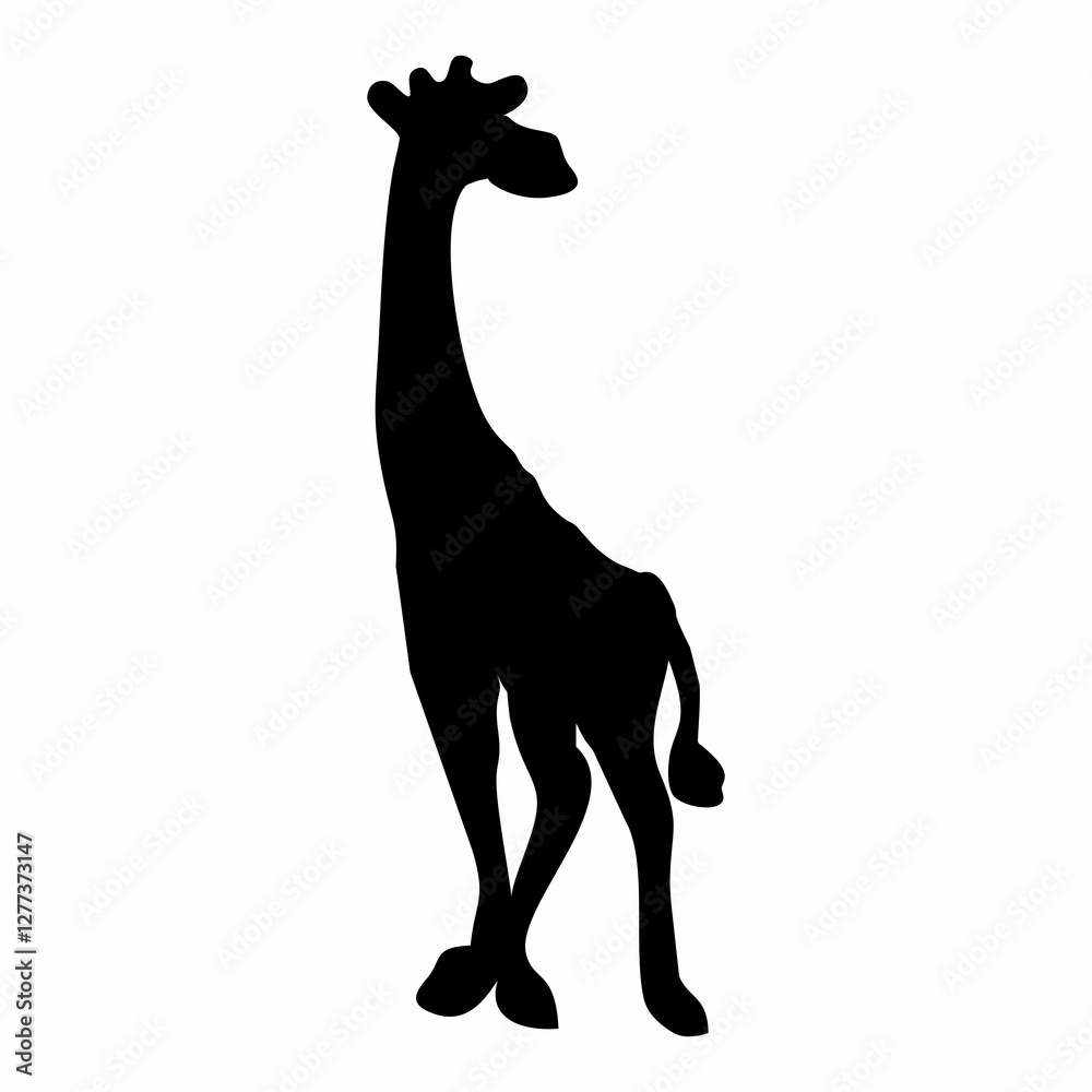Fototapeta premium giraffe silhouette with long neck