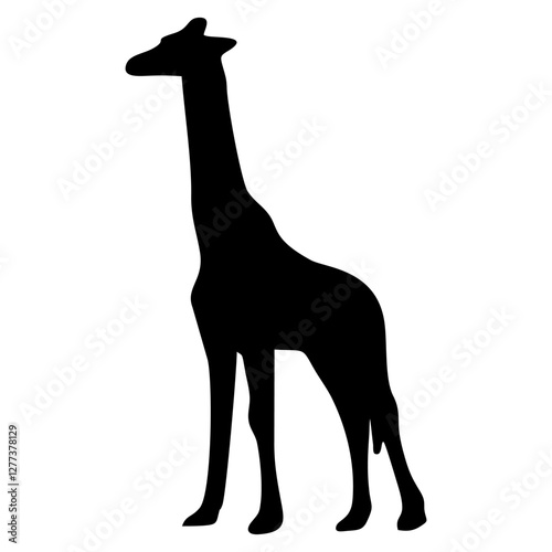 giraffe silhouette with long neck