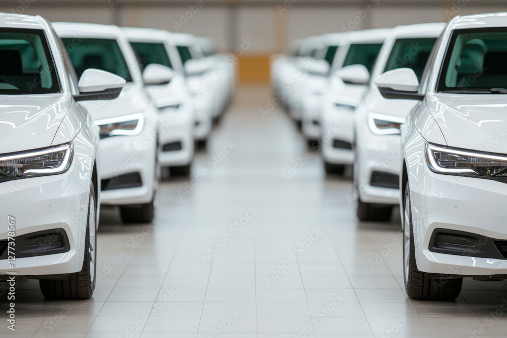 custom made wallpaper toronto digitalfleet of hybrid vehicles lined up, ready for company operations, clean and modern