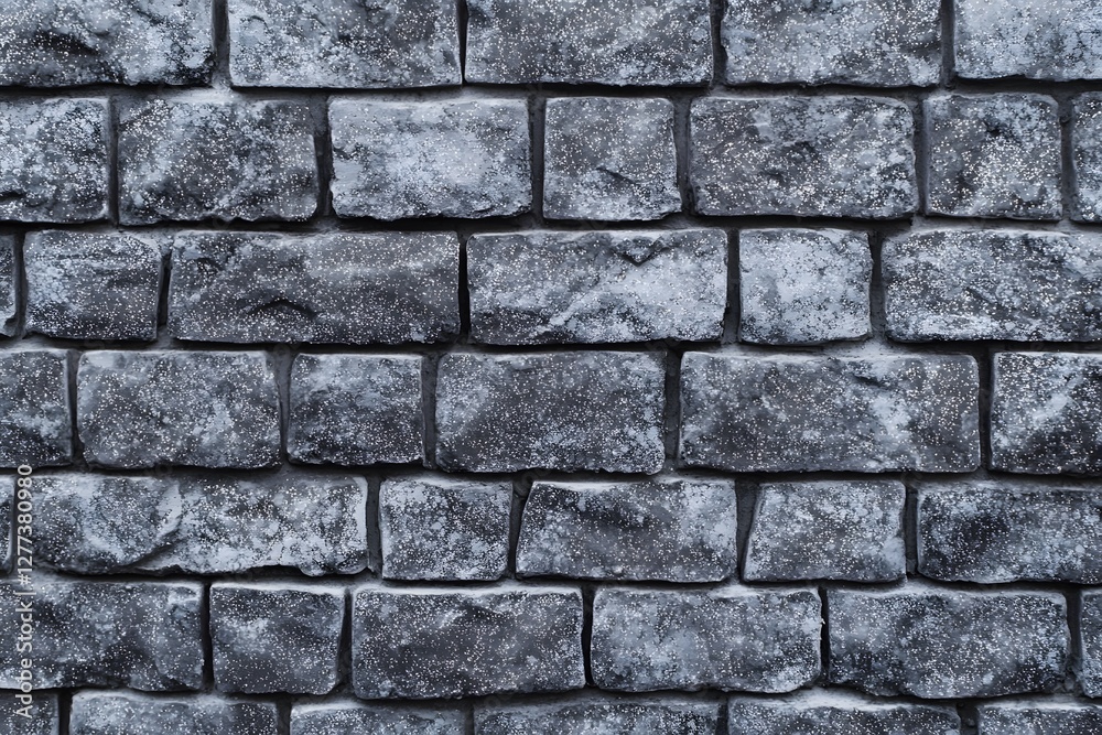 Fototapeta premium Dark Gray Rectangular Stone Wall Texture