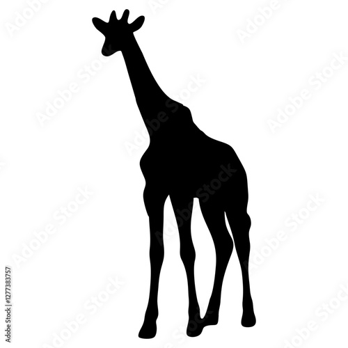 giraffe silhouette with long neck