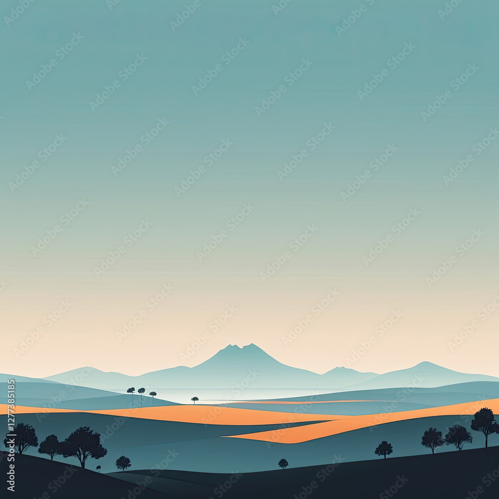 illustration landscape minimalist