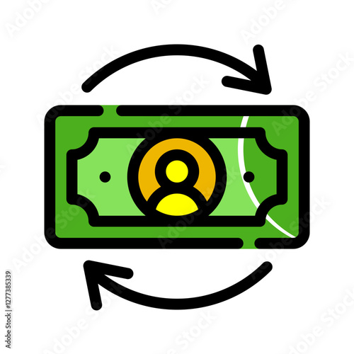 Refresh Money with dollar sign, diagonal corner fold. Suitable for finance, banking, investments, currency concepts in designs and presentations.
