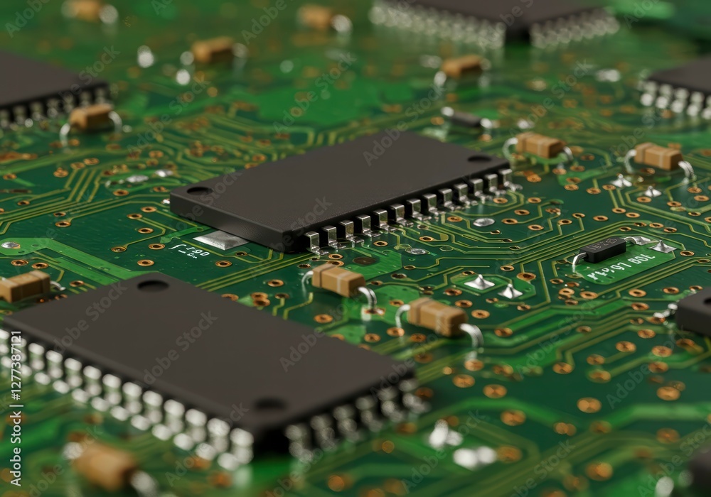 Detailed View of Printed Circuit Boards with Complex Patterns Detailed View of Printed Circuit Boards with Complex Patterns