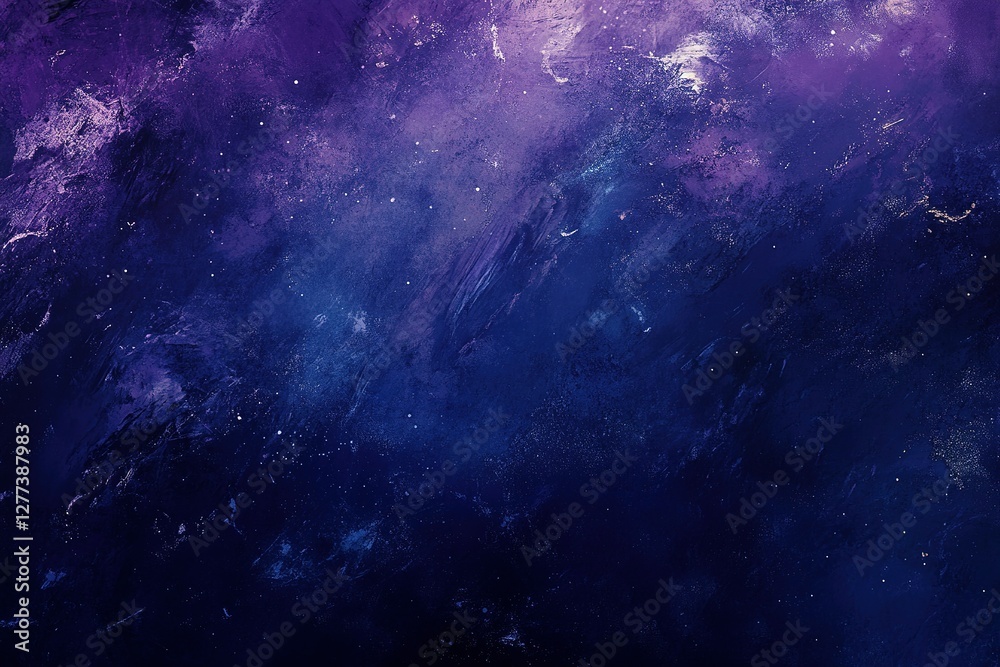 Fototapeta premium Abstract galaxy with purple and blue hues and faint specks of stars Cosmic background