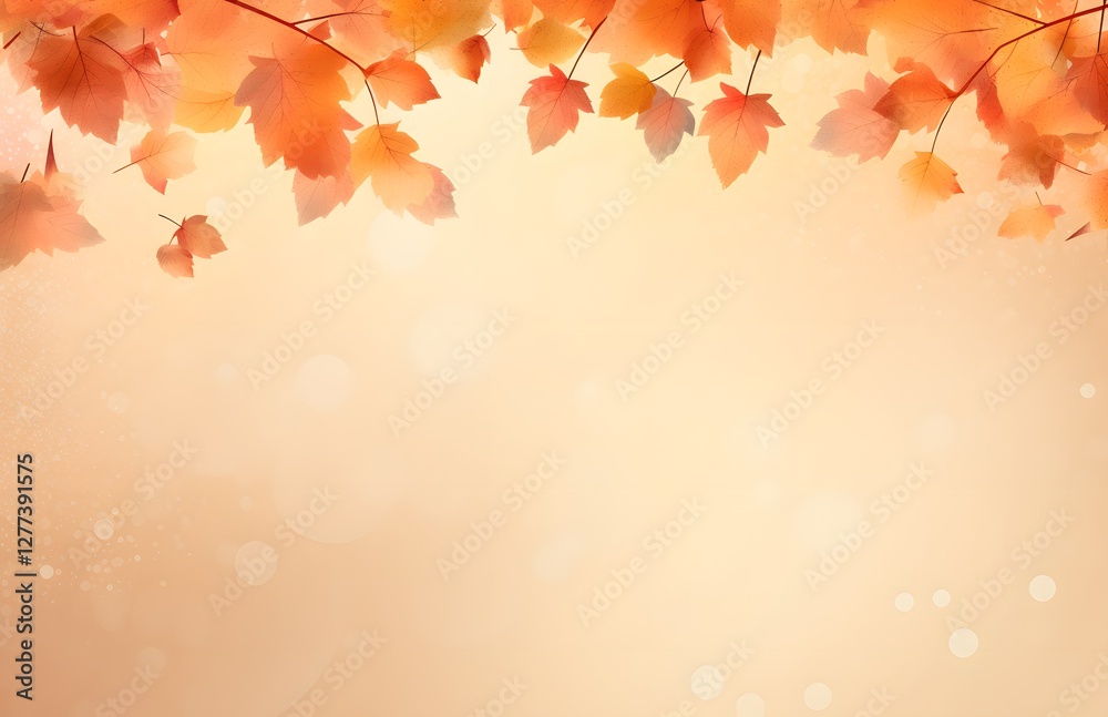 Autumn background with falling leaves. Autumn leaves brown background 