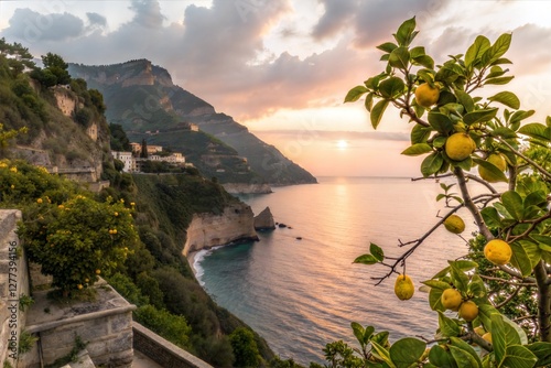 Sunset over Amalfi Coast