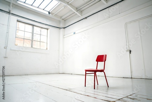 Red Chair in White Room