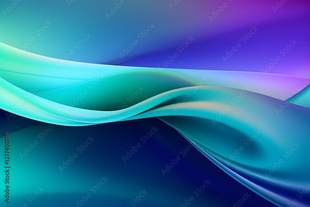 Obraz premium Abstract blue and green wave background. blurry purple and green wallpaper.