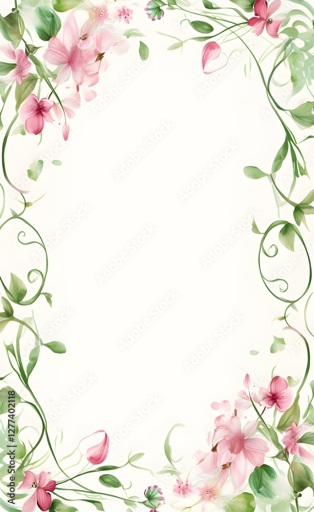 Pink roses frame with green leaves. pink rose border Pink roses frame with green leaves. pink rose border