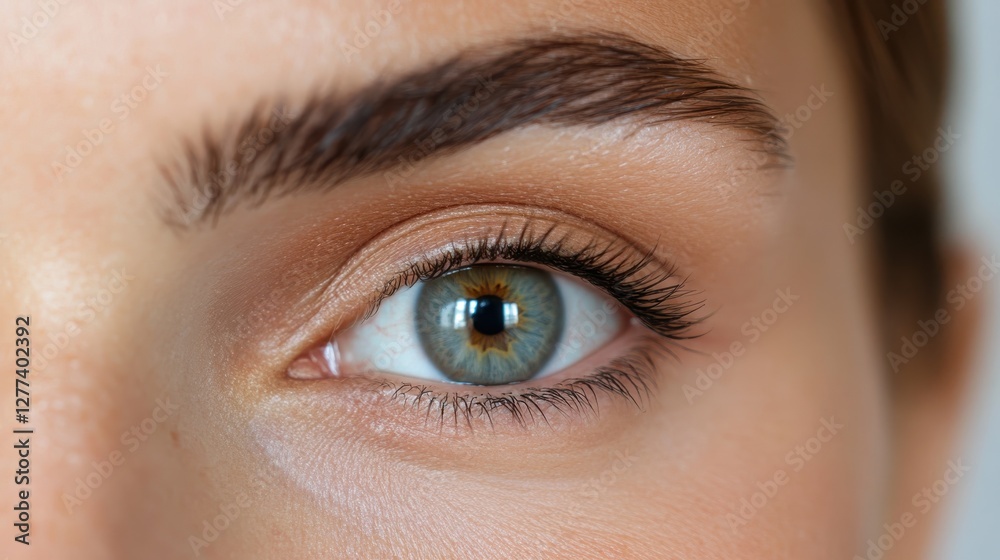 Obraz premium Wisdom reflected in the gentle gaze of an elderly woman's eye