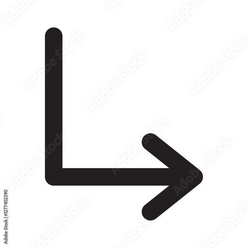 Arrow bent corner icon