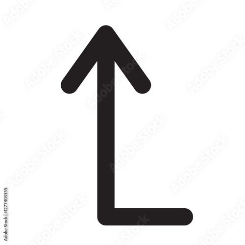 Arrow bent vertical icon