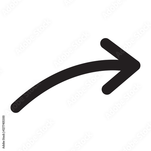 Arrow bent curve icon