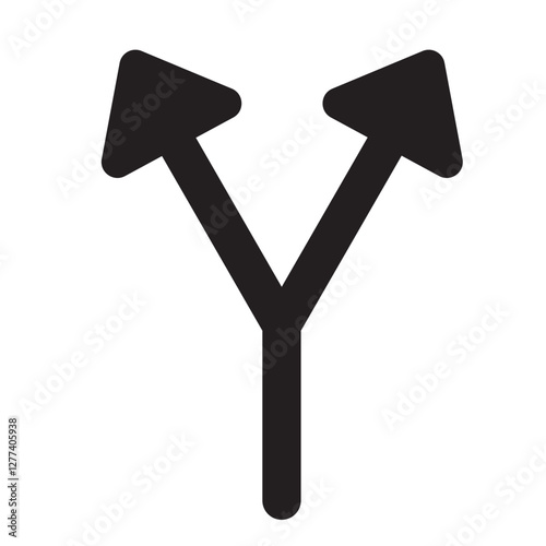 Arrow bent split icon