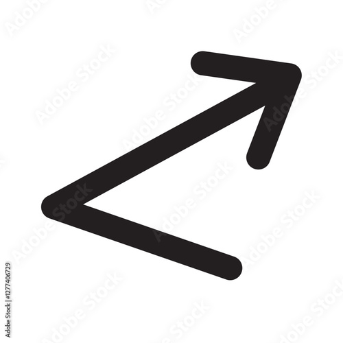 Arrow bent angled icon