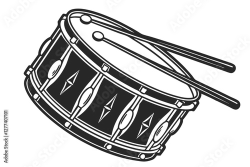 Drums silhouette vector illustration