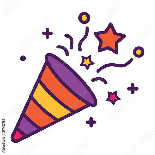 Party popper carnival icon