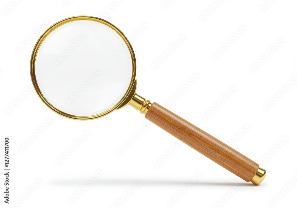 Magnifying glass isolated on transparent white background Magnifying glass isolated on transparent white background